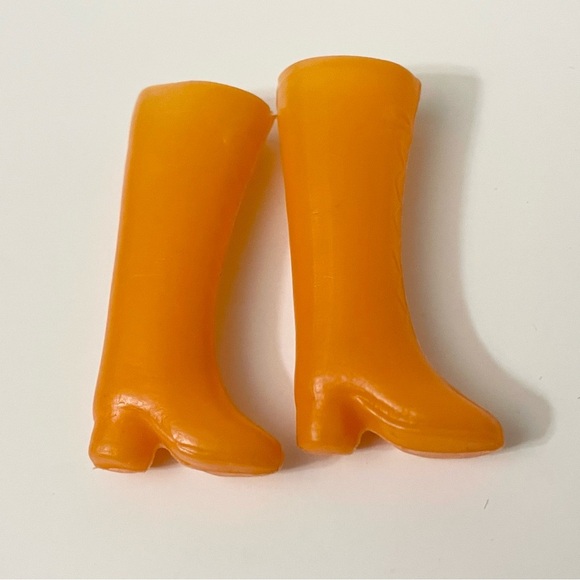 Vintage Barbie Doll Orange Boots Doll Accessory - Picture 9 of 12
